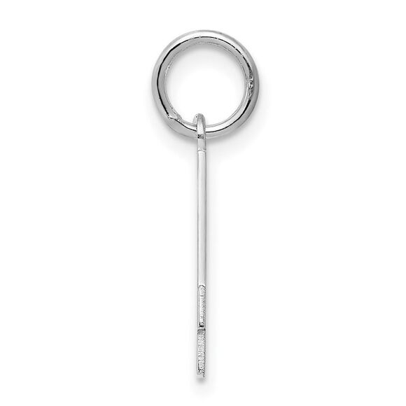 Sterling Silver, Athletic Collection, Small Polished Number 4 Pendant - Picture 2 of 5